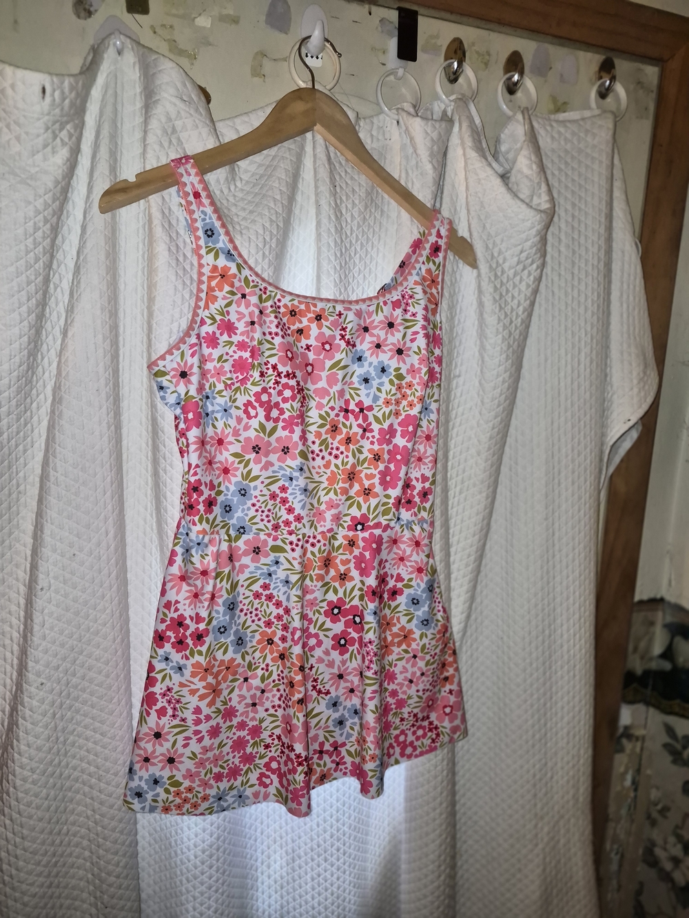 Unbranded Multi-Color Floral One Piece Swimdress Size M